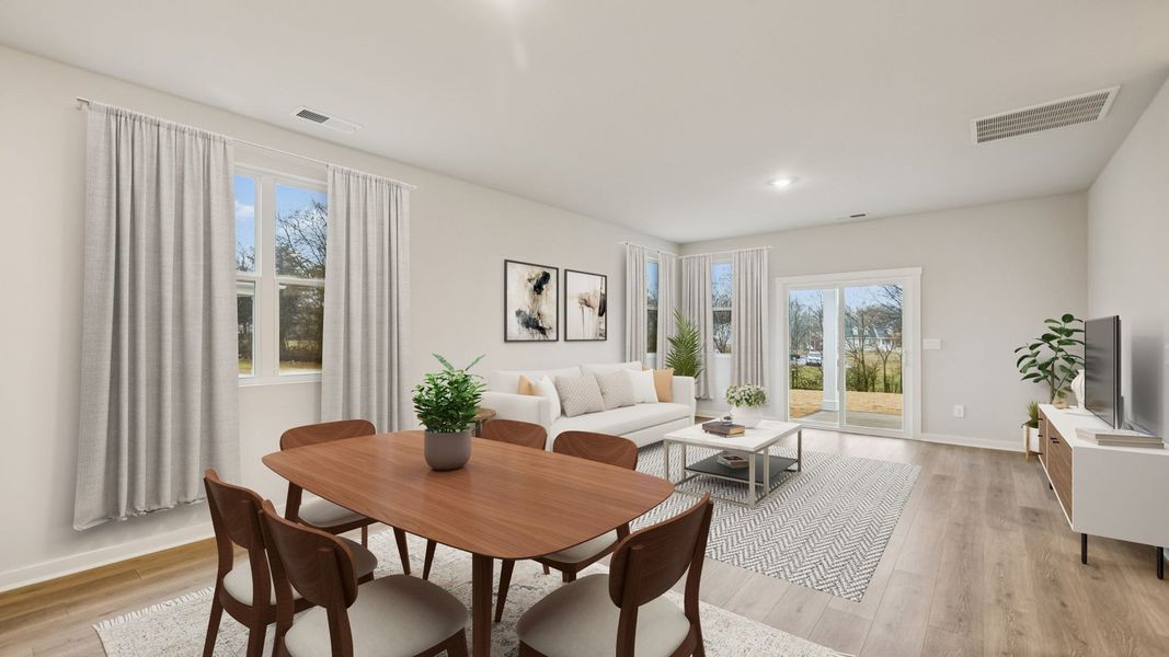 Representative furnished interior of a home built from the Dijon B by D.R. Horton in Harvest Point, Spring Hill (Image 8). Representative furnished interior of a home built from the Dijon B by D.R. Horton in Harvest Point, Spring Hill (Image 8).