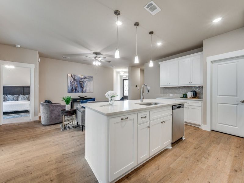 Representative furnished interior of a home built from the Messina by Ladera Texas in Ladera at Tavolo Park, Fort Worth (Image 17). Representative furnished interior of a home built from the Messina by Ladera Texas in Ladera at Tavolo Park, Fort Worth (Image 17).