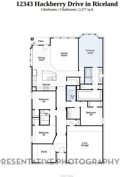 2D floor plan layout of this home in Riceland, Mont Belvieu, TX (Image 2). 2D floor plan layout of this home in Riceland, Mont Belvieu, TX (Image 2).