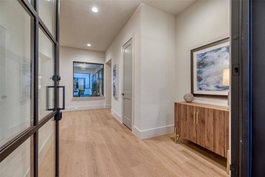 Stunning metal door welcomes your guests. Stunning metal door welcomes your guests.