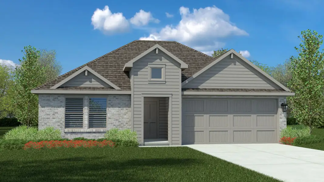 Representative exterior photo of a completed home built from the Kingston by D.R. Horton in Hadley Farms, Godley, TX (Image 24).