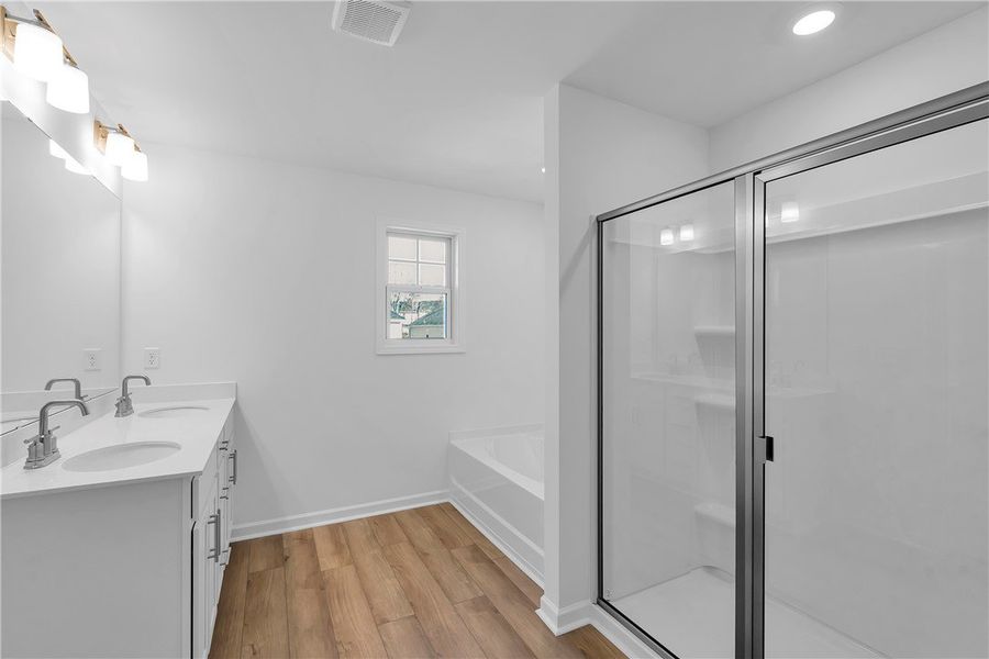 Furnished interior view inside a new home in Brownstone Park, Easley (Image 9).