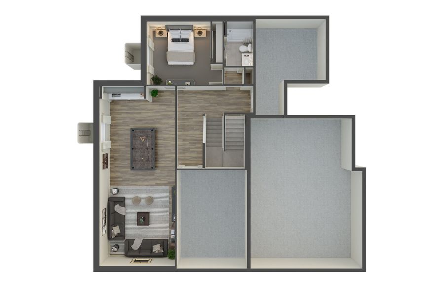 2D floor plan layout for the 5014 by Tri Pointe Homes in The Aurora Highlands, Aurora, CO (Image 5).