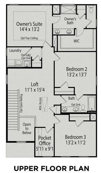 2D floor plan layout of this home in Gregory Village, Lillington, NC (Image 5).