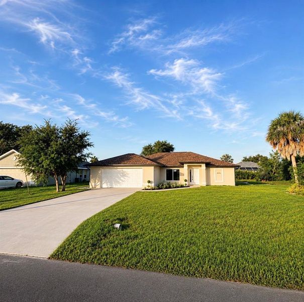 Front exterior of a new home in , Rotonda West, FL, highlighting curb appeal (Image 1). Front exterior of a new home in , Rotonda West, FL, highlighting curb appeal (Image 1).