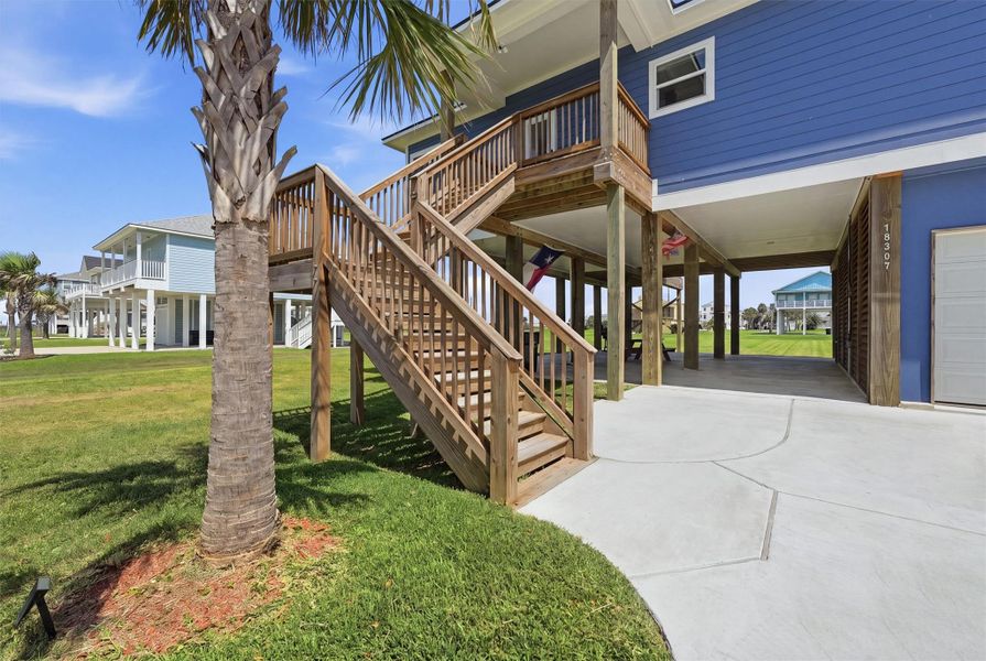 Exterior details and patio area of a home in , Galveston (Image 24). Exterior details and patio area of a home in , Galveston (Image 24).