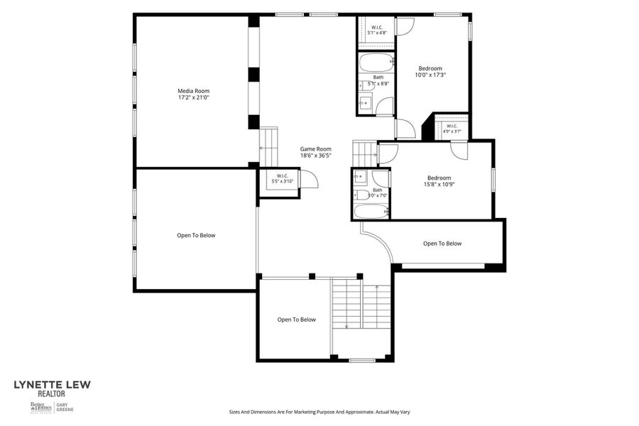 Example floor plan - Second Floor