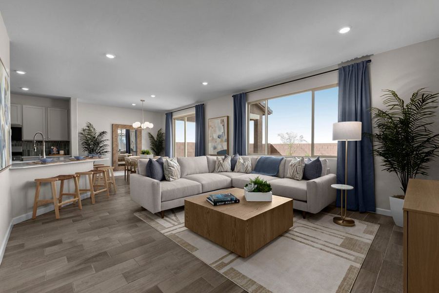 Representative furnished interior of a home built from the 2212 Modeled by KB Home in Mandarina Reserve, Marana (Image 4).