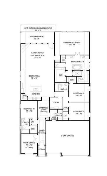 2D floor plan layout of this home in Walsh Ranch 55', Fort Worth, TX (Image 2). 2D floor plan layout of this home in Walsh Ranch 55', Fort Worth, TX (Image 2).