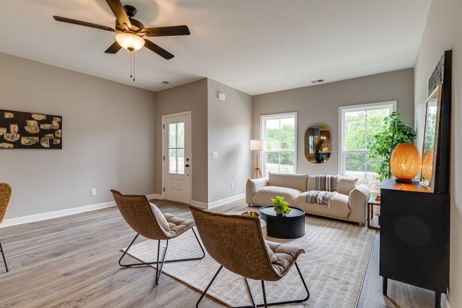 Representative furnished interior of a home built from the Gayle by Parkside Builders in The Parks of Mill Town, Chattanooga (Image 8).