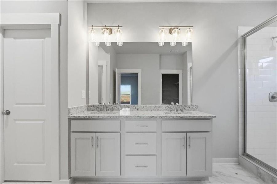 Furnished interior view inside a new home in Traditions of Braselton, Jefferson (Image 14).