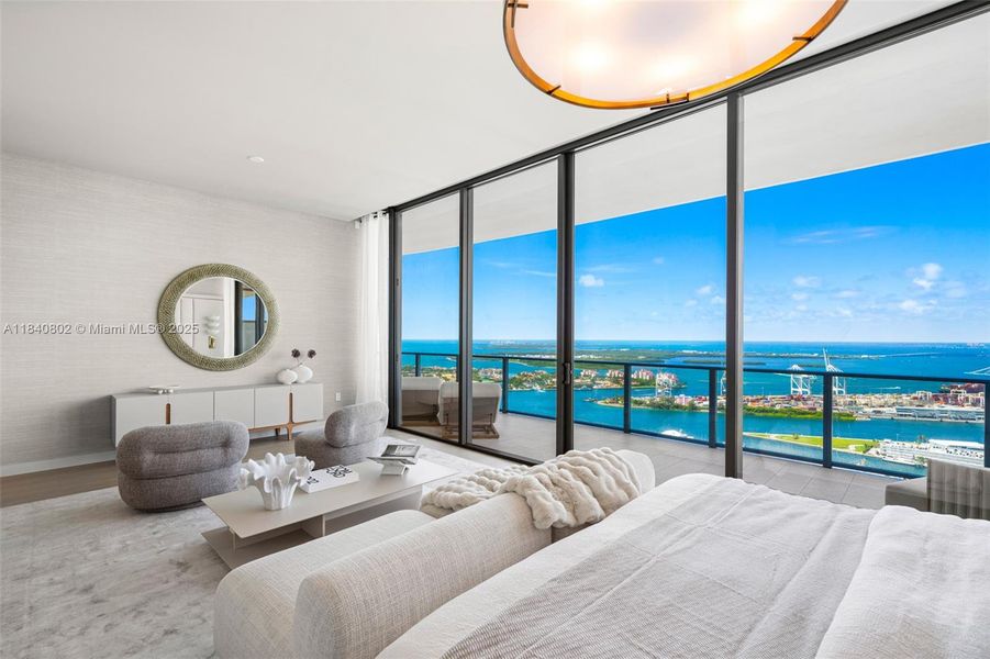 Furnished interior view inside a new home in , Miami Beach (Image 48).