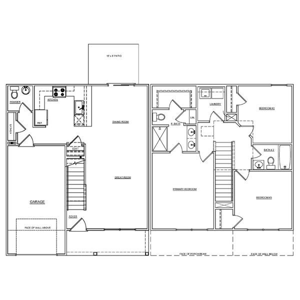 2D floor plan layout of this home in Willow Lake, Blythewood, SC (Image 2). 2D floor plan layout of this home in Willow Lake, Blythewood, SC (Image 2).