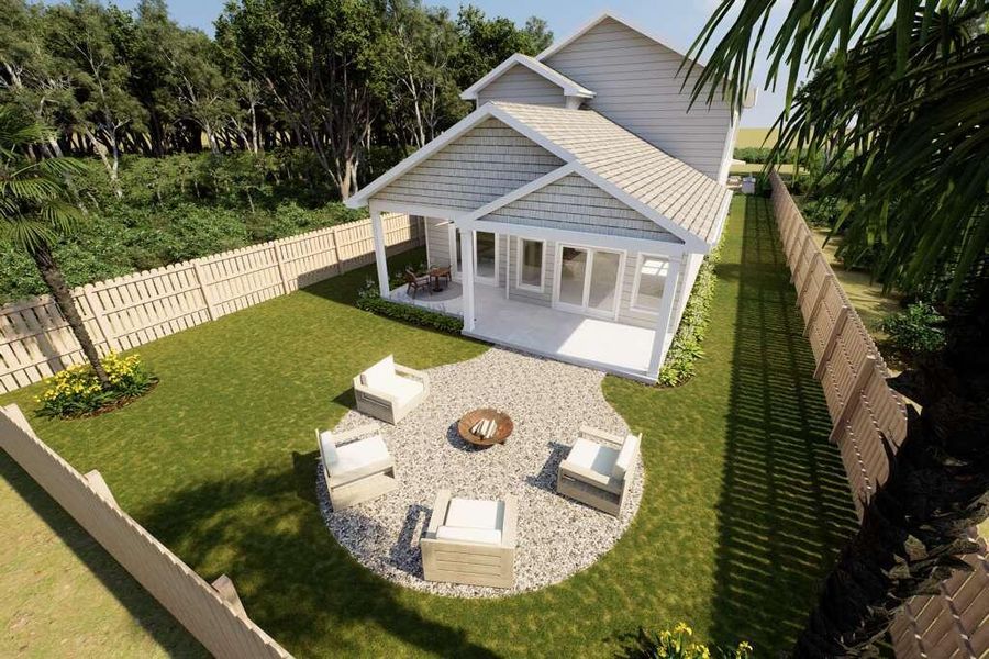 Exterior details and patio area of a home in , Pinopolis (Image 3). Exterior details and patio area of a home in , Pinopolis (Image 3).