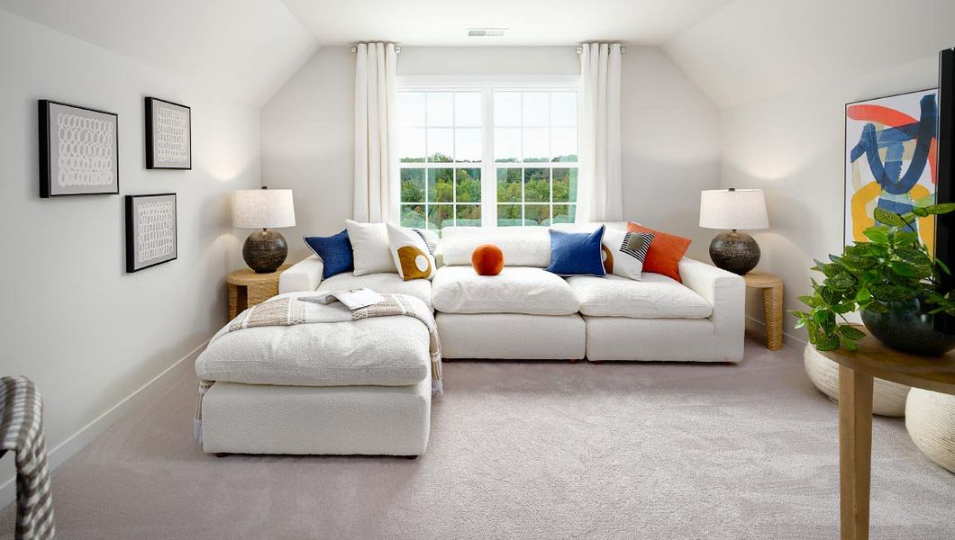 Furnished interior view inside a new home in Sanctuary at Southgate, Indian Trail (Image 14). Furnished interior view inside a new home in Sanctuary at Southgate, Indian Trail (Image 14).