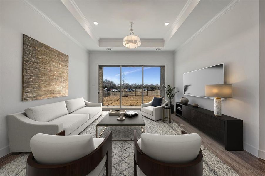 Furnished interior view inside a new home in Heath Golf & Yacht Villas, Heath (Image 13).