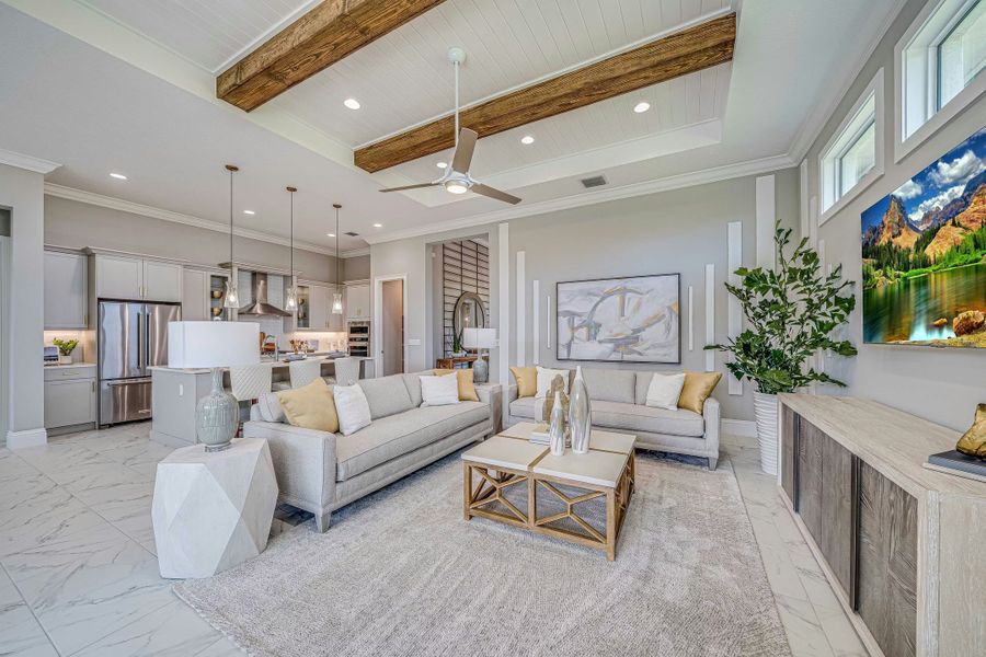Representative furnished interior of a home built from the Cecelia 43 by GHO Homes in Tesoro Club, Port St. Lucie (Image 19).