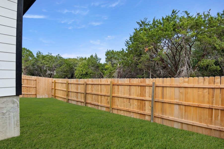 Exterior details and patio area of a home in Cloverleaf, Austin (Image 4).