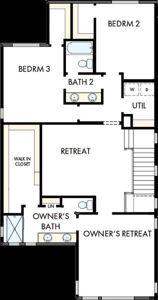 2D floor plan layout of this home in Elevate at Wolf Ranch, Colorado Springs, CO (Image 3). 2D floor plan layout of this home in Elevate at Wolf Ranch, Colorado Springs, CO (Image 3).