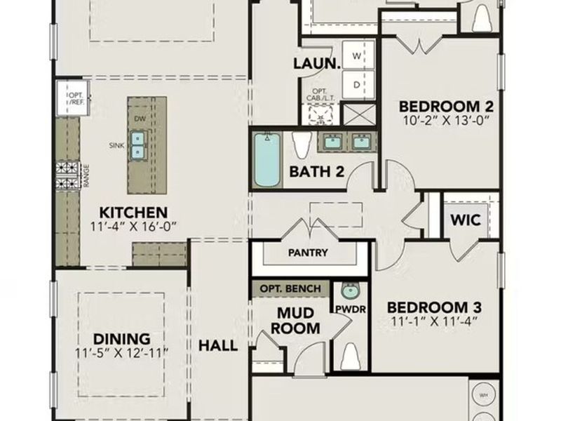 2D floor plan layout of this home in Royal Crest, San Antonio, TX (Image 3).