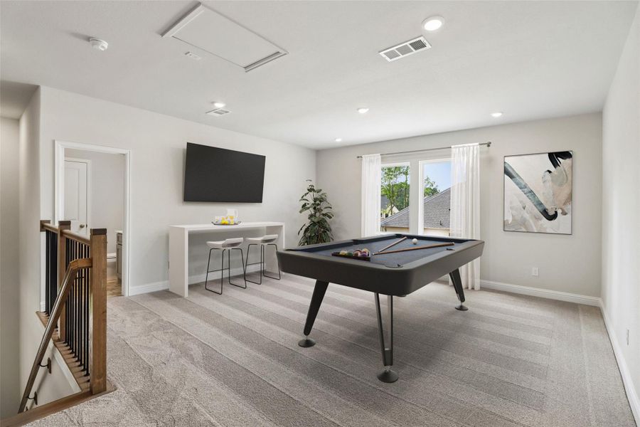 Furnished interior view inside a new home in Woodhavyn 60', Magnolia (Image 12).