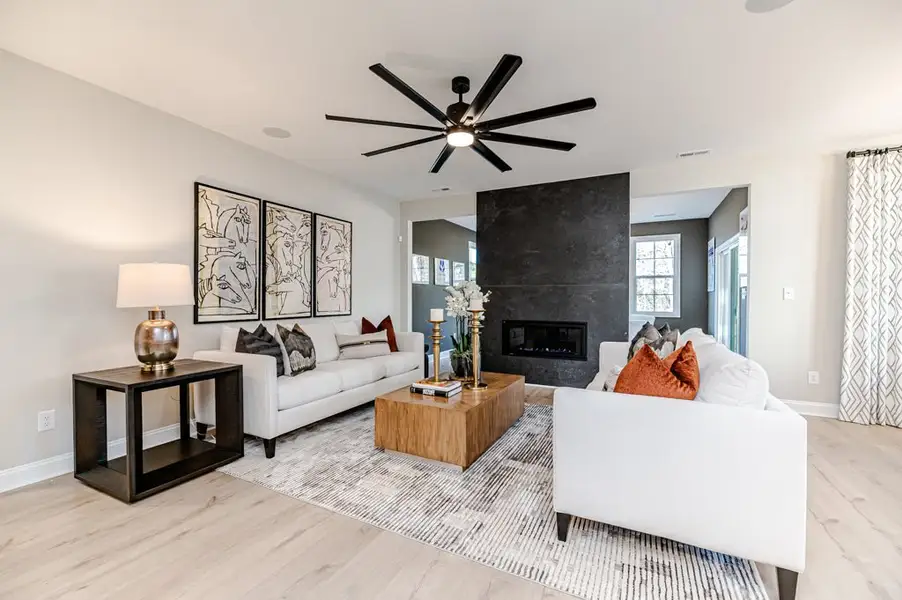 Representative furnished interior of a home built from the Biltmore by McKee Homes in Terrapin, Leland (Image 4).