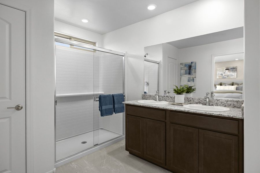 Representative furnished interior of a home built from the 1768 Modeled by KB Home in The Landings at Rancho Del Lago, Vail (Image 13).