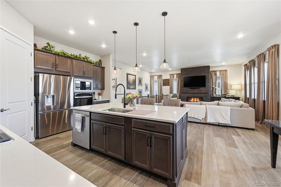 Furnished interior view inside a new home in Hilltop at Inspiration, Aurora (Image 12).
