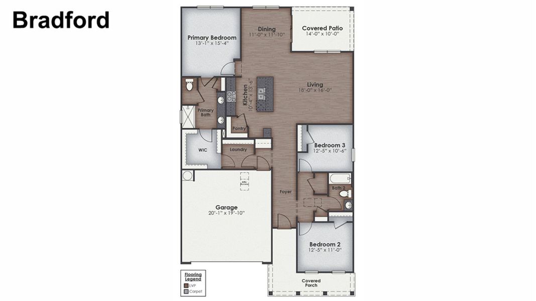2D floor plan layout of this home in Rolling Hills, Bolivia, NC (Image 4).