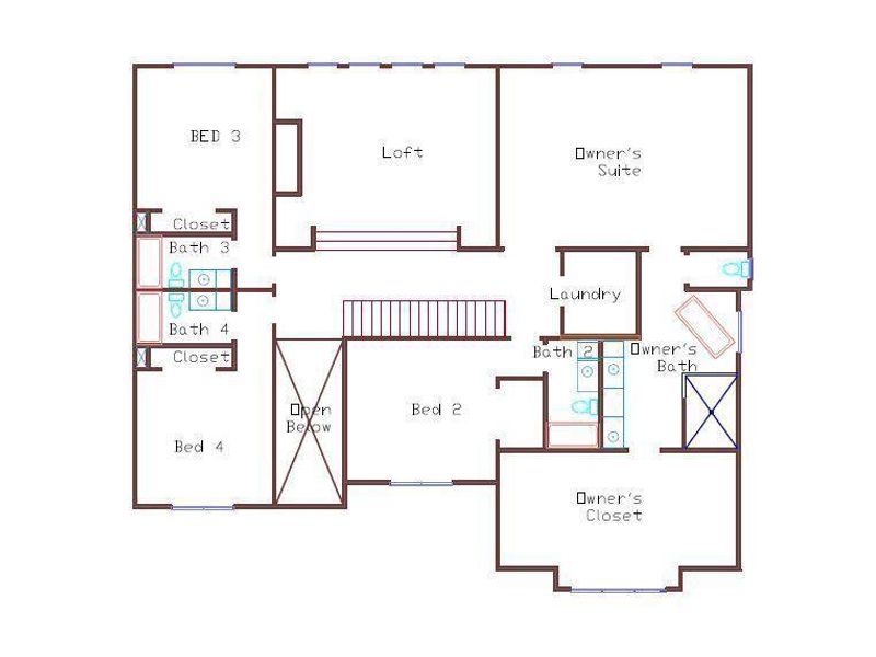 2D floor plan layout of this home in , Lawrenceville, GA (Image 3).
