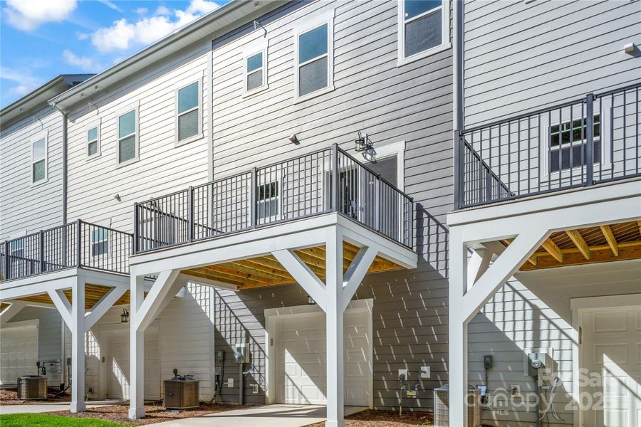 Exterior details and patio area of a home in , Asheville (Image 24).