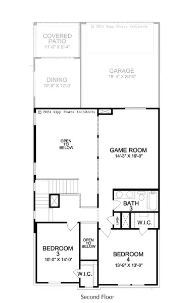 2D floor plan layout for the Ellis by Landon Homes in Fields - East Village, Frisco, TX (Image 4).
