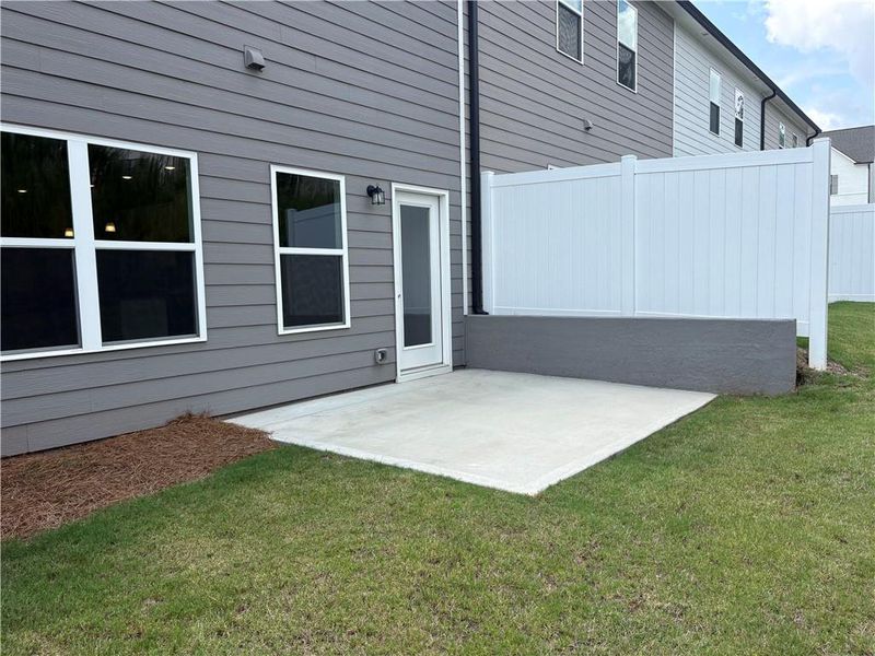 Exterior details and patio area of a home in Silver Fox Reserve, Oakwood (Image 21). Exterior details and patio area of a home in Silver Fox Reserve, Oakwood (Image 21).