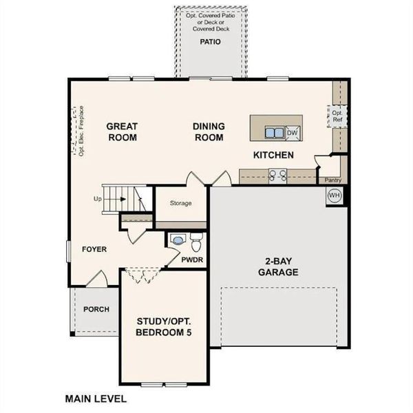 2D floor plan layout of this home in Belleview Manor, Fairburn, GA (Image 4).