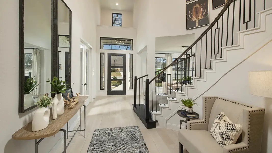 Representative furnished interior of a home built from the 4891W by Perry Homes in Santa Rita Ranch Tierra Rosa, Liberty Hill (Image 3).