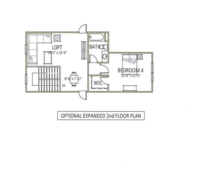 2D floor plan layout of this home in , Gainesville, GA (Image 4).