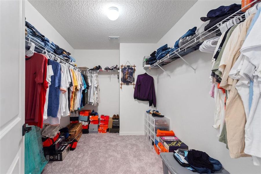 Walk-in closet in primary bedroom