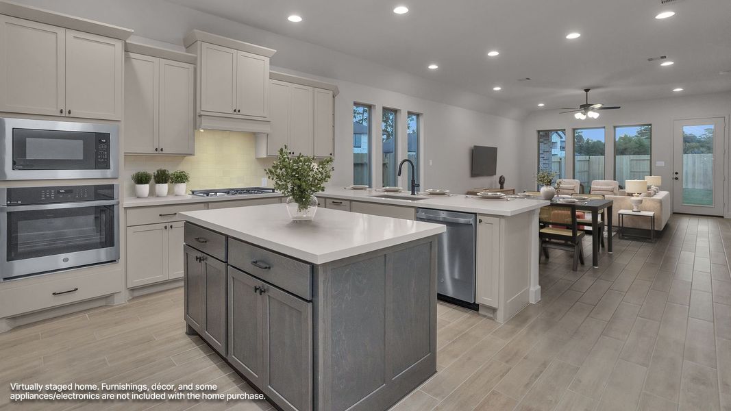 Furnished interior view inside a new home in Grand Central Park, Conroe (Image 5).