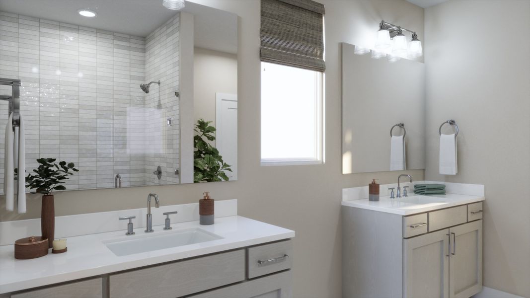 Furnished interior view inside a new home in Lariat, Liberty Hill (Image 11).