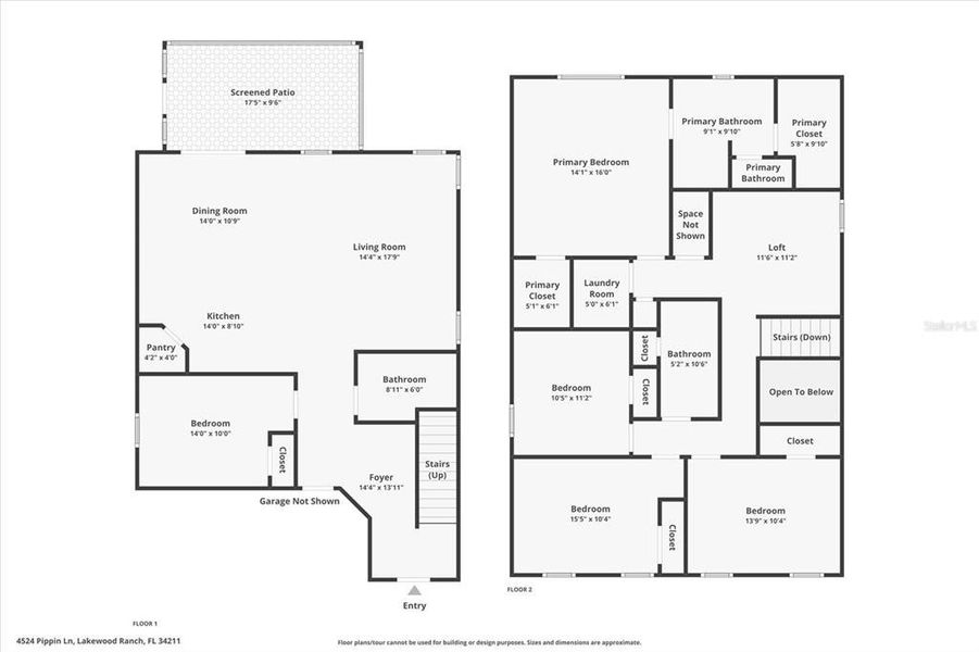 2D floor plan layout of this home in Avalon Woods, Lakewood Ranch, FL (Image 4). 2D floor plan layout of this home in Avalon Woods, Lakewood Ranch, FL (Image 4).