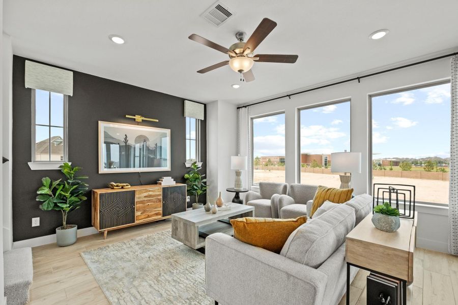 Furnished interior view inside a new home in Elyson, Katy (Image 10).