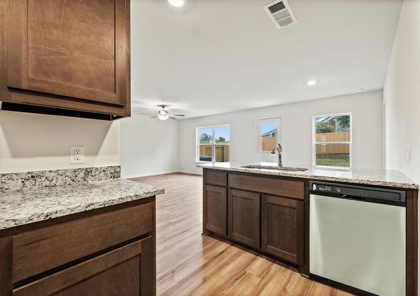 The kitchen of the Rio Grande sits right next to the dining room.