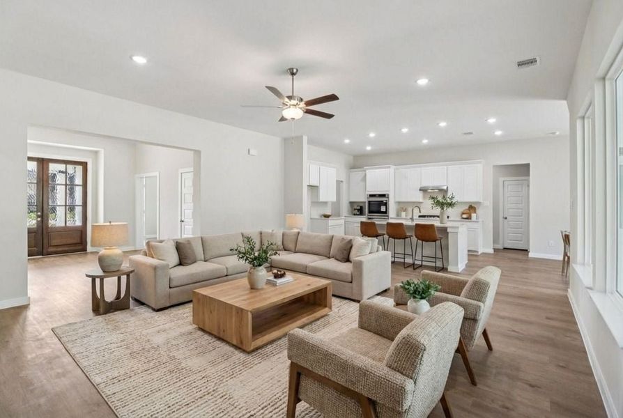 700 Barton Place Drive - Lubbock - Virtually Staged Family Room