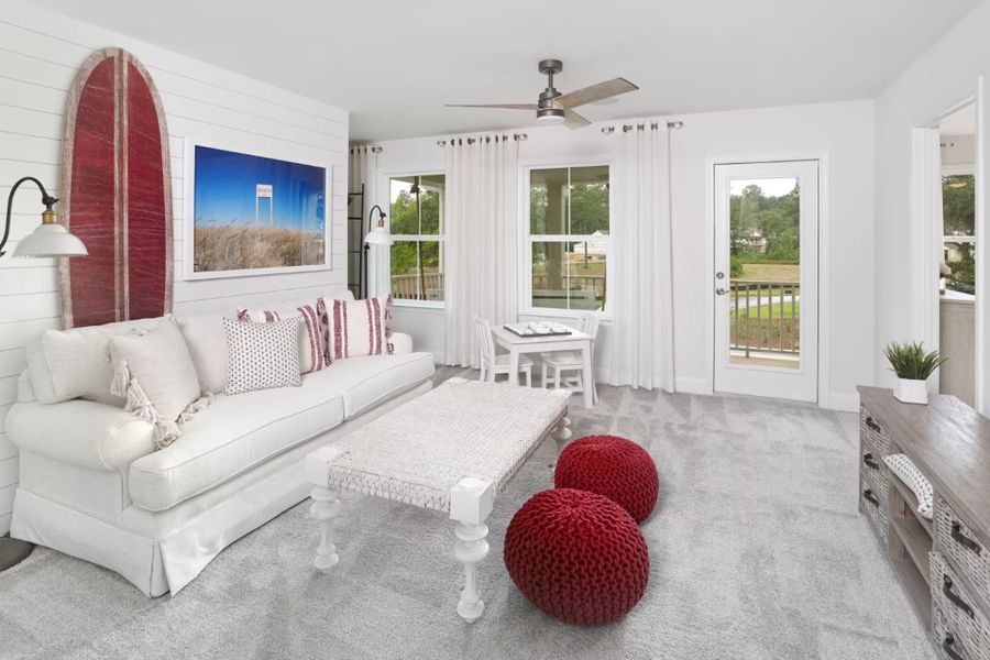 Representative furnished interior of a home built from the Woodward by Pulte Homes in Indigo Bay, Myrtle Beach (Image 18).