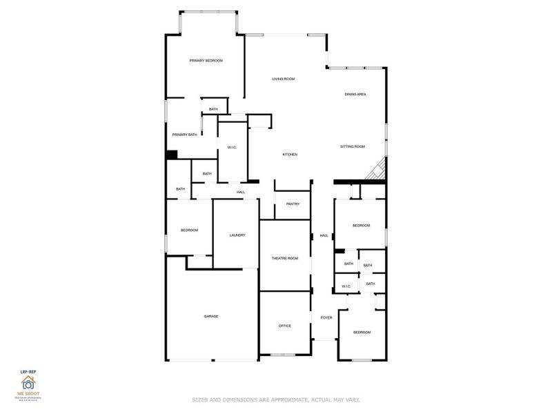 2D floor plan layout of this home in Cross Creek West, Fulshear, TX (Image 5).