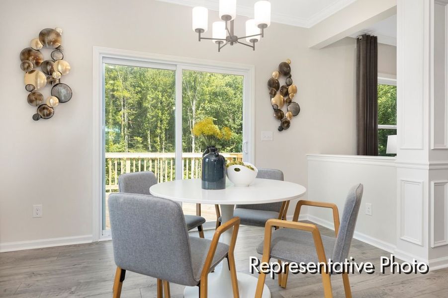 Furnished interior view inside a new home in Lake Royale, Louisburg (Image 6).
