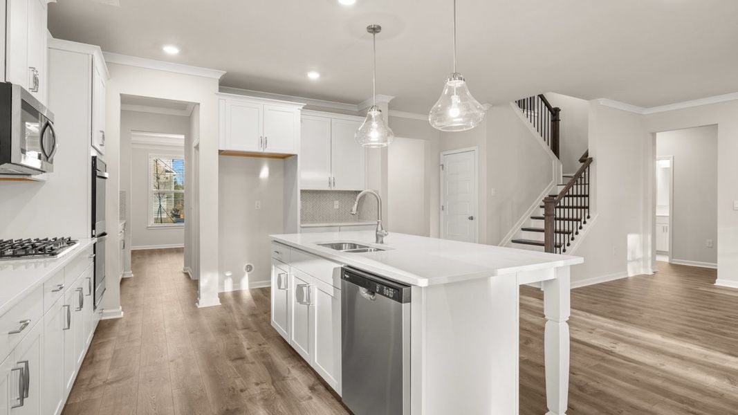 Furnished interior view inside a new home in Heritage Pointe, Senoia (Image 6).