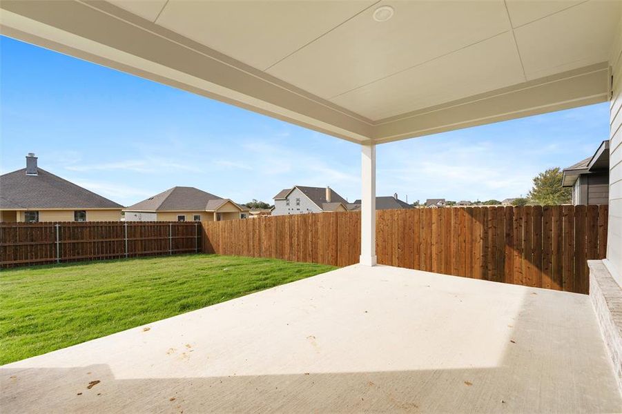 Exterior details and patio area of a home in Liberty Pointe, Gainesville (Image 24). Exterior details and patio area of a home in Liberty Pointe, Gainesville (Image 24).