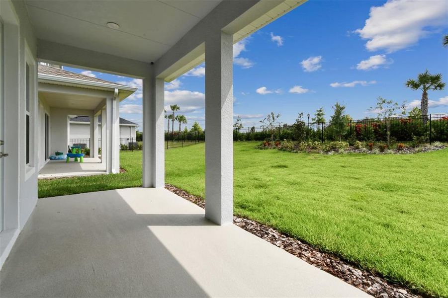 Exterior details and patio area of a home in Waterset Classic Series, Apollo Beach (Image 24).