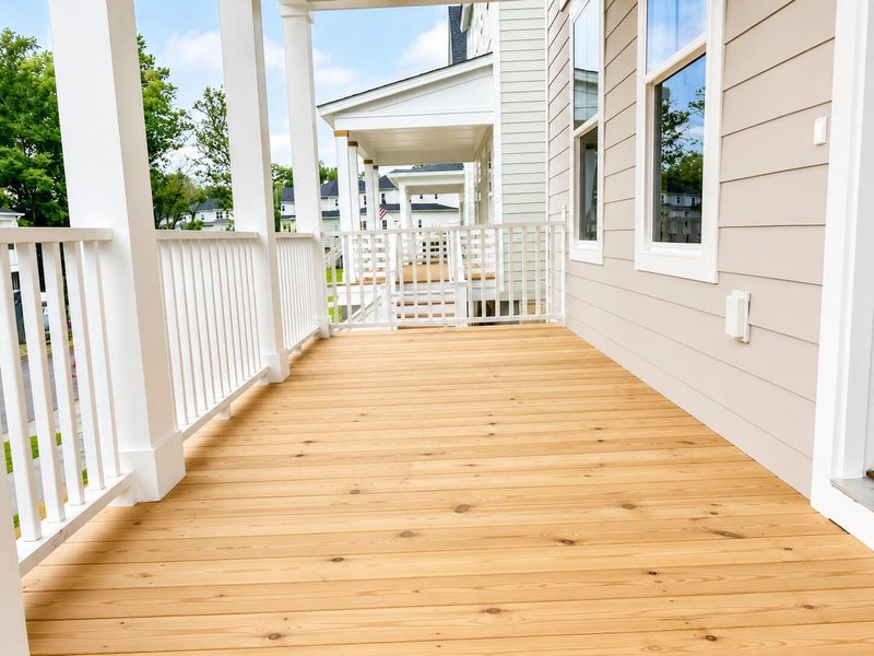 Exterior details and patio area of a home in Indigo Grove Single Family Homes, Johns Island (Image 3).